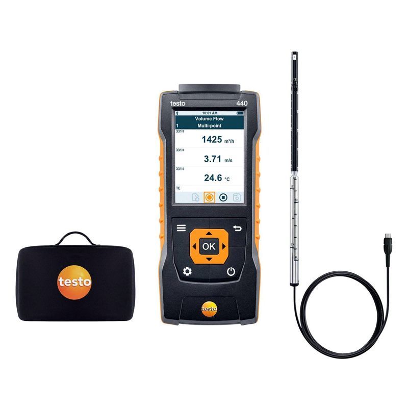Комплект Testo 440 с зондом с обогреваемой струной и кейсом