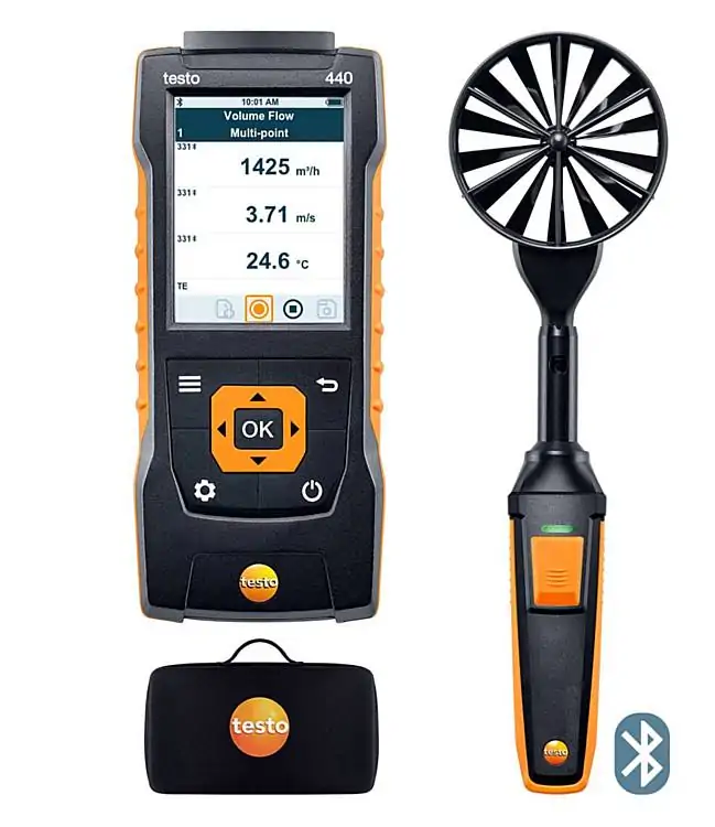 Комплект Testo 440 с Bluetooth-крыльчаткой 100 мм и кейсом