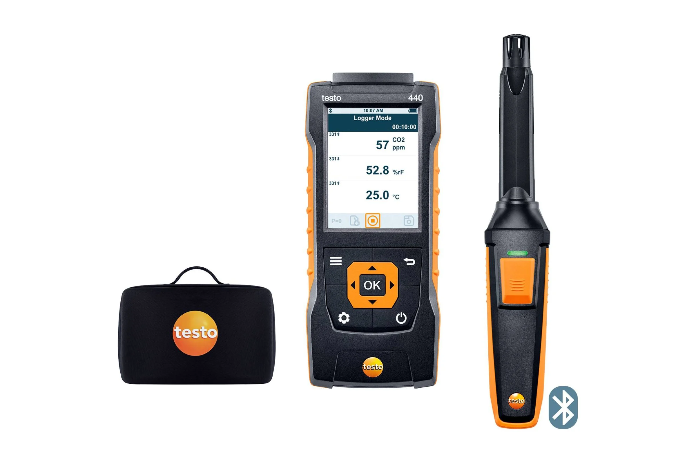 Комплект Testo 440 с Bluetooth-зондом CO2 и кейсом