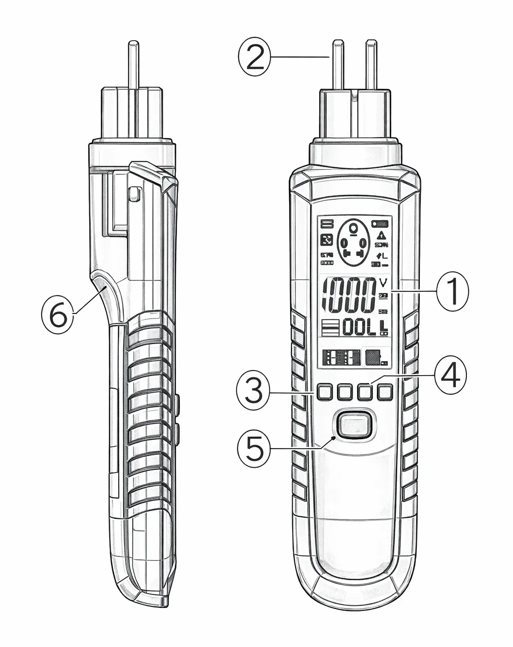 Внешний вид и элементы управления тестера DT-9054