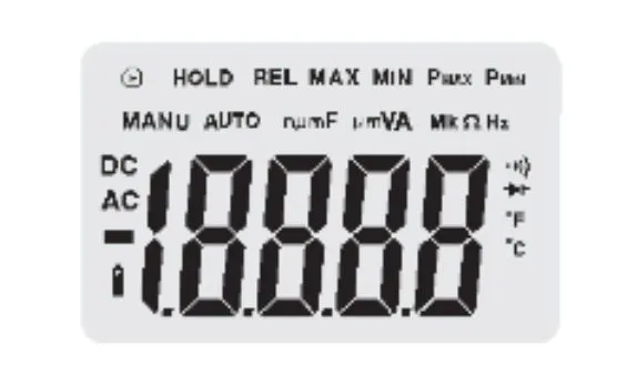Индикация дисплея DT-9928T