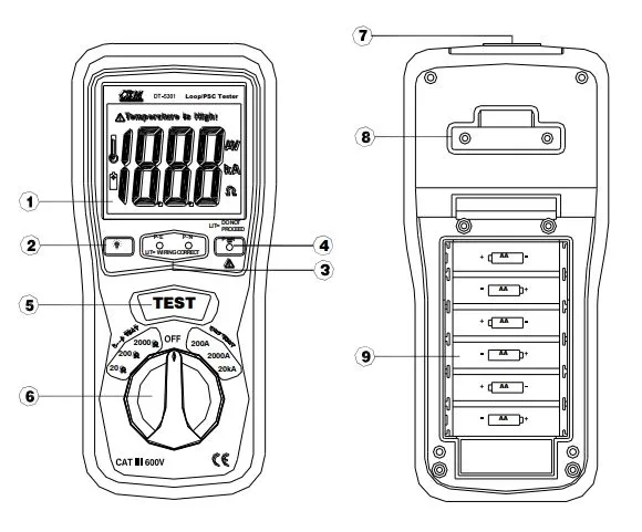 Внешний вид и элементны управления DT-5301