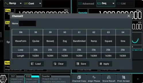 Режим последовательностей RIGOL DG900 Pro
