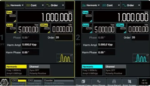 Генерация до 20-й гармоники RIGOL DG900 Pro